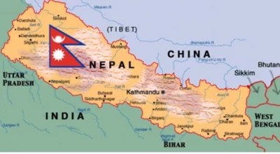 Nepal-India-China-Map